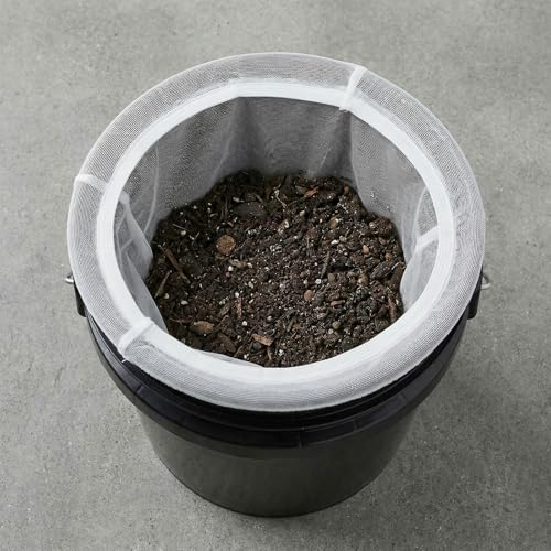 104 Pcs 5 Gallon Paint Strainer Bags Elastic Top Bag Strainers White Regular Fine Mesh for Use with Paint Sprayers