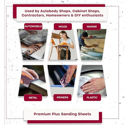 Sungold Abrasives 11106 9" X 11" 80 Grit Sanding Sheets Stearated Aluminum Oxide, 25-Pack - size: 80 Grit