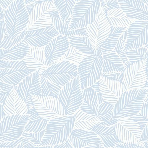 Dimoon Blue Peel and Stick Wallpaper Geometric Contact Paper for Bathroom Kitchen Striped Botanical Stick on Wall Paper Leaf Boho Removable Wallpaper Renter Friendly Vinyl Waterproof 17.3''x78.7'' - color: Blue and White, size: 17.3" x 78.7"