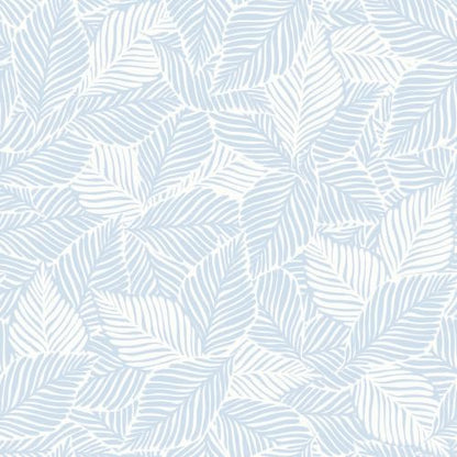 Dimoon Blue Peel and Stick Wallpaper Geometric Contact Paper for Bathroom Kitchen Striped Botanical Stick on Wall Paper Leaf Boho Removable Wallpaper Renter Friendly Vinyl Waterproof 17.3''x394'' - color: Blue and White, size: 17.3" x 394"