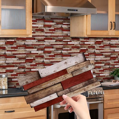 24pcs Peel and Stick Backsplash Tile Wall Stickers 9.68x4.72 inch - color: Hzw-xy-htp-108