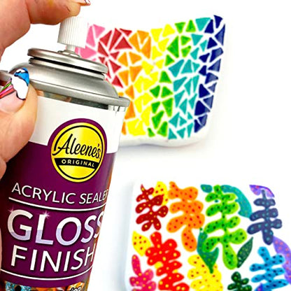 Aleene's Clear Acrylic Sealer Spray, Protective Gloss Finish, 6 oz 3-Pack