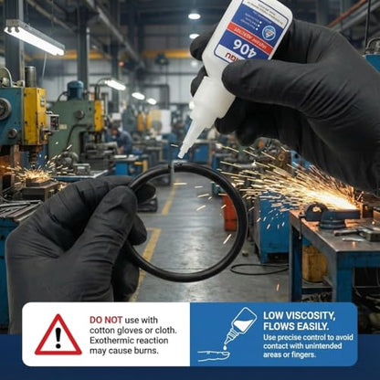 401 & 406 Instant Adhesive Super Glue 20g All-Purpose Universal Suitable for Plastic Wood Metal Rubber Leather 2 Pack - size: 401 & 406, style: 2 Pack
