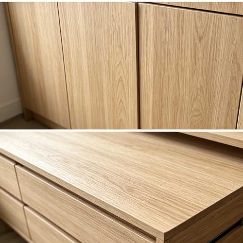 Self Adhesive Thicker Wood Grain Shelf Liner Cabinets Countertop Table Desk Furniture Removable Wall Paper for Kitchen Bathroom Cabinets Table Furniture Decor 15.7x197 Inches - size: 15.7"W x 197"L