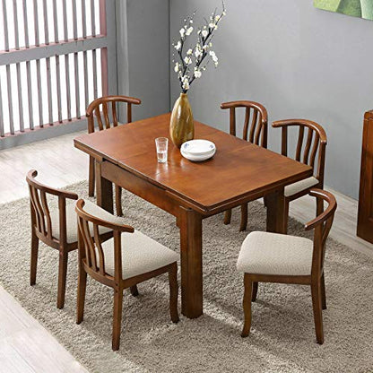 Genina Seat Covers for Dining Room Washable Chair Seat Slipcovers Set of 6 - color: Beige, size: 16-20in Not waterproof