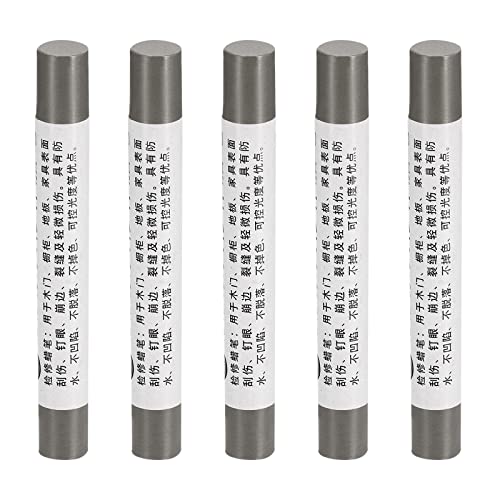 uxcell Furniture Repair Crayons, 5Pcs - Wood Wax Filler Stick, Furniture Markers Touch Up - for Scratches Holes Tables Desks Wooden Floors Cover Ups, Olive Black - color: Olive Black