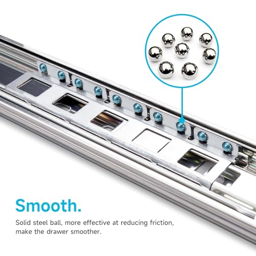 Soft Close Drawer Slides 22 Inch 10 Pairs Full Extension