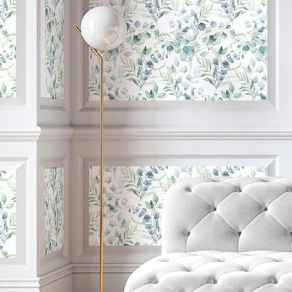 Main Street Peel and Stick Wallpaper Sheets, Eucalyptus, 24-Pack - style: Eucalyptus