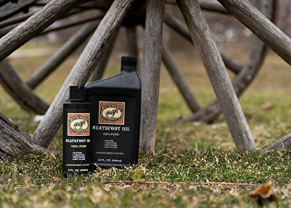 Bickmore 100% Pure Neatsfoot Oil - Leather Conditioner and Wood Finish - size: 8 Fl Oz (Pack of 2)