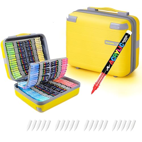 Guangna 360 acrylic paint markers for stones, fabric, wood, and more - color: 360 Colors