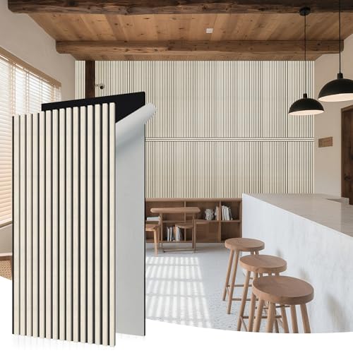 WoveN SounD Acoustic Panels, Black, 2 Pack, 47.2x23.6 in - color: 2 Pack, Beige and Black