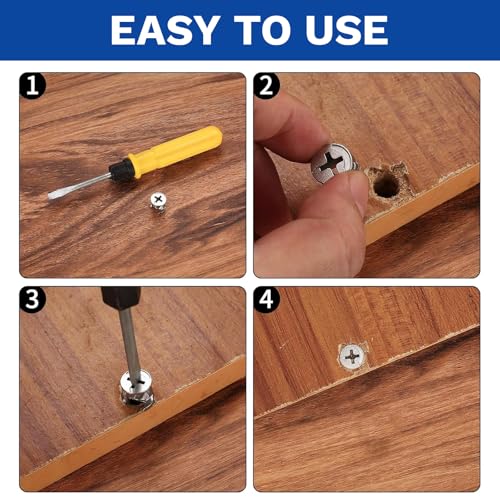 150Pcs Furniture Cam Lock Screw & Nut Kit