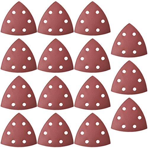 uxcell Detail Sander Sandpaper, Triangular Sanding Paper, Hook and Loop Sanding Pads, Triangle Oscillating Multi Tool, 600 Grits 6 Holes, 15pcs - style: 600 Grits