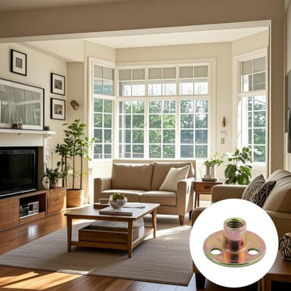 4PCS Furniture Installation Metal Board Hardware Bottom Plate for Securing Table/Chair/Sofa/Cabinet Leg