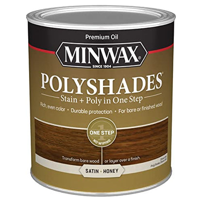 Minwax PolyShades, Satin, Honey, 1 Quart - color: Honey, size: 1 Quart, style: Satin
