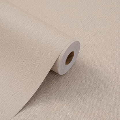 Haimin Fabric Wallpaper 24" x 393" Peel and Stick Textured Contact Paper - color: Yellow and Brown