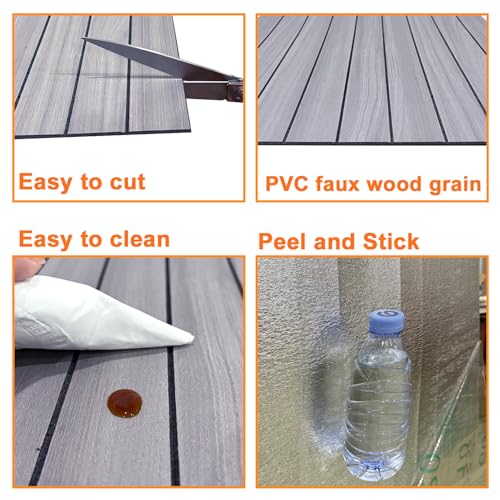 YLL YLL PVC Slat Wall Panel Peel and Stick 236"x 15.7" Faux Grey Wood Grain Slat Panel Self-Adhesive Wallpaper Soundproof 3D Wall Panels - color: Gray, size: 15.7" x 236"