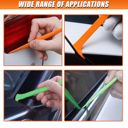 4PCS Car Vinyl Wrap Scraper Tool, Double & Single Axe - size: Double&Single