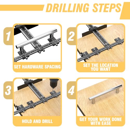 Extended Cabinet Hardware Jig Kit, 32-inch & 16-inch Detachable MAX
