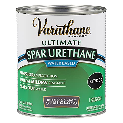 2-Pack of 1 Qt Rust-Oleum 250141 Clear Varathane Water-Based Exterior Ultimate Spar Urethane, Semi-Gloss - color: Clear, Semi-Gloss, size: 1 Quart (Semi-Gloss)