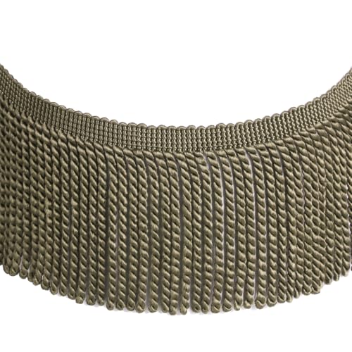 5 Yard Curtain Bullion Fringe Trim-Rayon Tassel Embellishments - color: gray