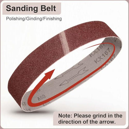 HARFINGTON 3 x 18 Inch Sanding Belts, 10 Pcs 50 Grit Aluminum Oxide Abrasive Belt Sander File Belt for Woodworking, Metal Polishing, Knife Sharpener - size: 3 x 18 Inch(50 Grit)