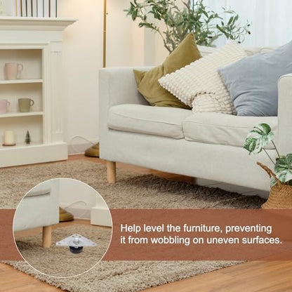 uxcell 4pcs Furniture Leveling Feet Adjustable Metal Feet (38x22x39mm) - size: 38 x 22 x 39mm