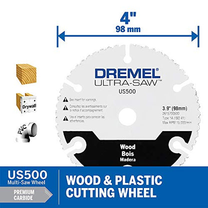 Dremel US40-04 Ultra-Saw Corded Compact Saw Tool Kit with 3 Cutting Wheels