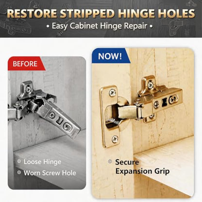 100 Pcs Hinge Repair Screw Set with Anchor Kit & Box