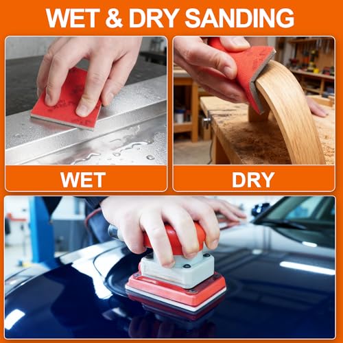 28 Pcs 3000 Grit Sanding Sponge,Ultra Fine Sandpaper,Soft Foam Hand Sander Block Wet Dry Sanding Pads for Automobile Wood Furniture Metal Drywall Polishing - style: 3000 Grit 28PCS