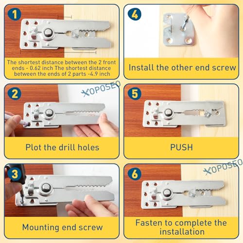 2 Pack Sectional Couch Connector with Screws, Sofa Alligator Clamps