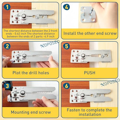 2 Pack Sectional Couch Connector with Screws, Sofa Alligator Clamps