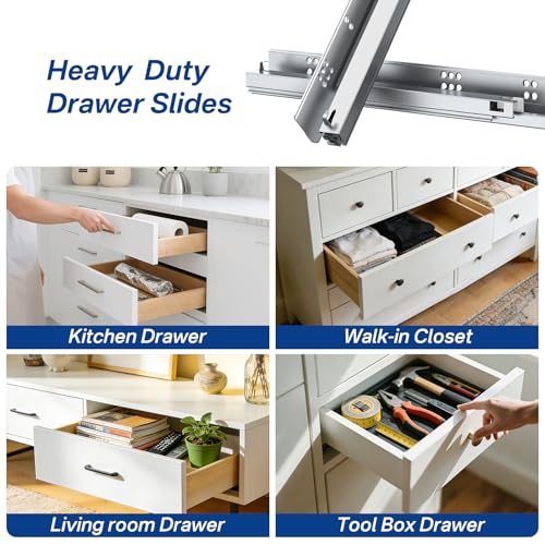 1 Pair 2 Pcs Concealed Soft Close Undermount Drawer Slides 12 Inch - size: 12 Inch