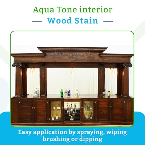Aqua Coat Aqua Tone Water-Based Wood Stain (5-Gallon, Provincial) - color: Provincial, size: 5 Gallon