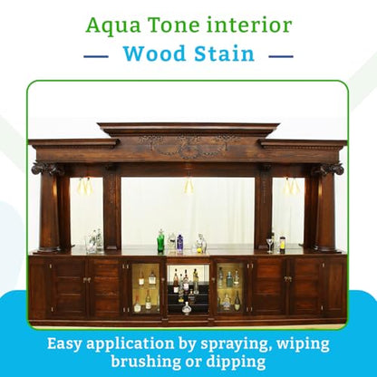 Aqua Coat Aqua Tone Water-Based Wood Stain (5-Gallon, Provincial) - color: Provincial, size: 5 Gallon