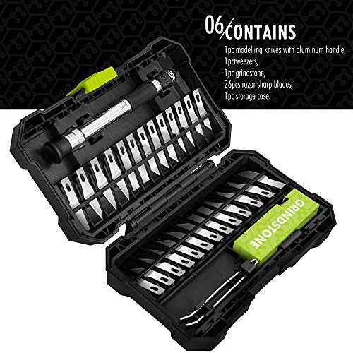 FantastiCAR Craft Knife Precision Cutter Hobby Knife Blades Set (29pcs)