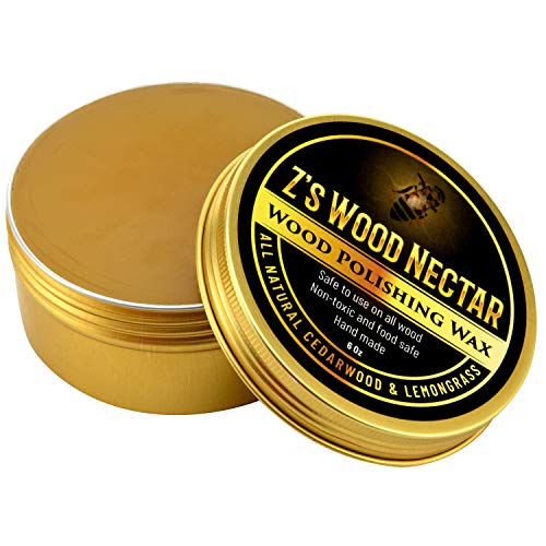 Z's Wood Nectar All Natural Beeswax Furniture Polish & Conditioner (6oz) -CedarWood LemonGrass