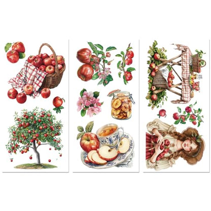 Peacoblue Apple Tree Rub On Transfers for Furniture Craft 6"x12" - style: Apple Tree