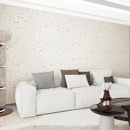 Boobest Cream Terrazzo Marble Contact Paper for Kitchen Countertop Laminate - color: Cream, size: 23.6" x 196.8"