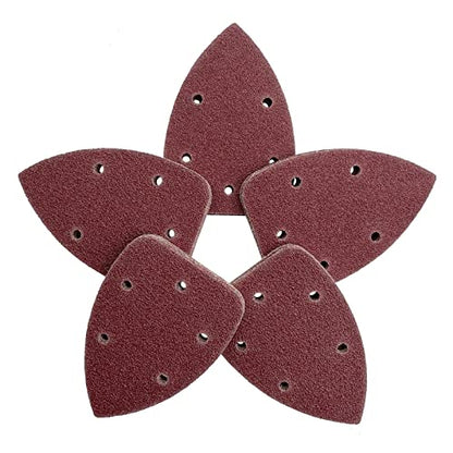 Detail Sander Sandpaper, 40 Grits Mouse Sanding Pads 5 Holes Hook and Loop Sanding Sheets for 140mm Mouse Palm Detail Sanders, 50pcs - size: 40 Grits