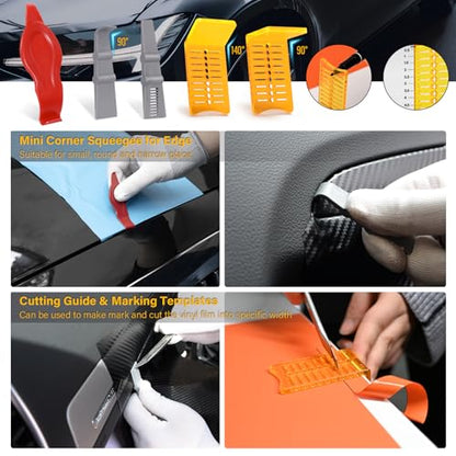 Gomake 10M Knife Less Vinyl Wrap Tools Kit Window Tint Tool Car Wrapping