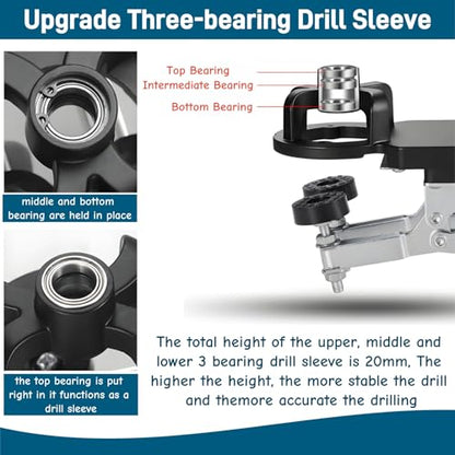 35 mm Concealed Hinge Jig with Quick Clamp, Adjustable Edge Distance