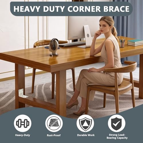 Alise 4Pcs Stainless Steel L Brackets Heavy Duty for Wood Furniture,Brushed - color: Brushed Nickel, size: 65x65MM