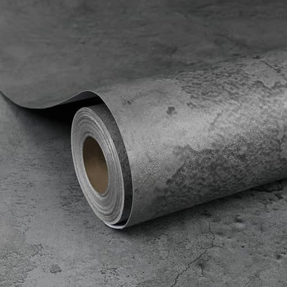 ReWallpaper 24in x 16.5ft Industrial Concrete Peel and Stick Wallpaper Waterproof Cement Wall Paper Grey Concrete Contact Paper Textured Wall Covering for Modern Apartment Living Room Bedroom Studio - color: Gray Concrete, size: 24in x 16.5ft