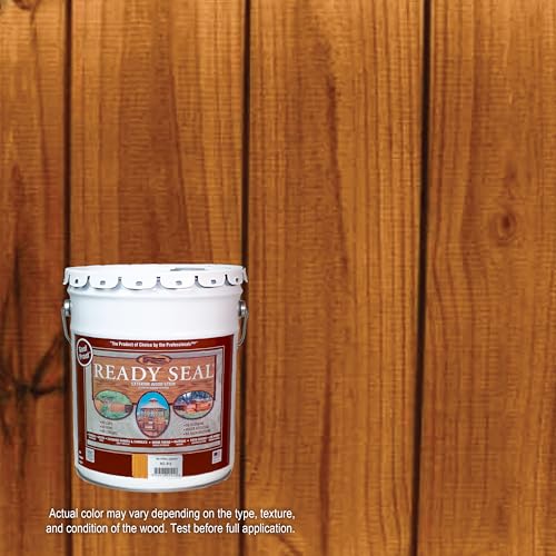 Ready Seal Exterior Wood Stain & Sealer, Natural Cedar, 5 Gallon - color: Natural Cedar, size: 5 Gallon