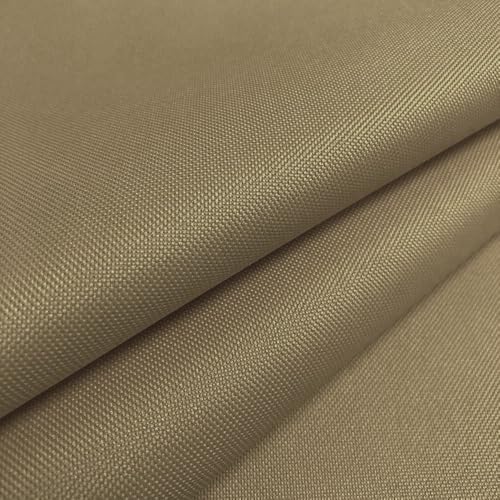 Waterproof Canvas Fabric by The Yard 600D Upholstery Outdoor Fabric 58”W - color: Khaki, size: Cut by the yard