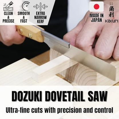 KAKURI Mini Dozuki Dovetail Saw 5", Compact Craft Hand Saw for Woodworking - style: Fine Cut