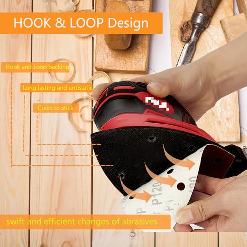 25PCS Mouse Sander Sandpaper with 2pcs Foam Sanding Pads for Mouse Sander 140mm*90mm 5 Holes Mouse Detail Sander Sandpaper 40-240 Grits - size: mouse sanderpaper with Interface Pad