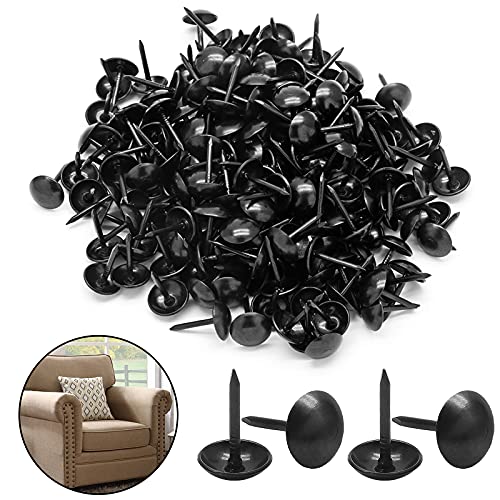 Metal Thumb Tacks, Black, 7/16 Inch, 200 Pcs - color: Black