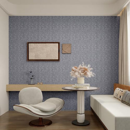 Yutianli 3D Wall Panel Peel and Stick Soundproof Foam Linen Wall Cloth Grey 16.7"x118" Self-Adhesive Decorative Wallpaper Anti-Collision Wall Padding - color: Gray